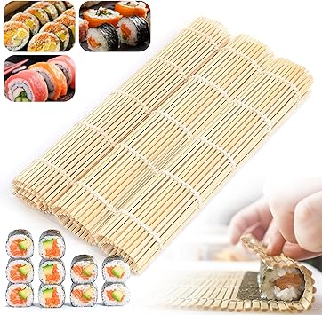 La natte à sushi en bambou naturel pour des makis traditionnels
